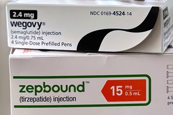 Wegovy and Zepbound boxes